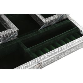 Joyero Indio DKD Home Decor Plateado Verde 20 x 7.5 x 38 cm