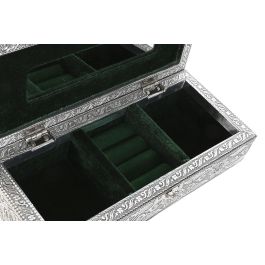 Joyero Indio DKD Home Decor Plateado Verde 10 x 6.5 x 22.5 cm