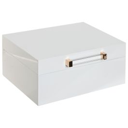 Joyero Moderno DKD Home Decor Blanco Crema 15.5 x 9.5 x 20 cm