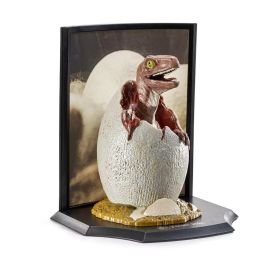 The Noble Collection Figura Colección Toyllectible Treasures Huevo Raptor Jurassic Park en Eclosión con Escena de Película