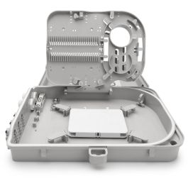 Digitus FTTH Box Außen -24 LC/Duplex oder 24 SC/Simplex, Caja de distribución para 16 cables, Gris