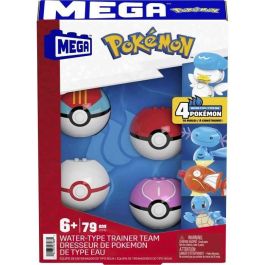Mega Bloks Equipo De Entrenador De Agua Pokemon JCT42 Mega con Squirtle, Magikarp, Shellder y Quaxly +6 años