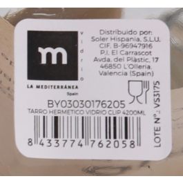 Tarro Hermético de Vidrio con Cierre Clip 4200 ml - La Mediterranea (4 Unidades) Tarro Hermético de Vidrio con Cierre Clip 4200 ml - La Mediterranea (4 Unidades)