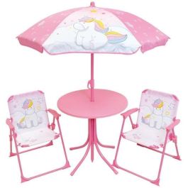 Muebles de jardín - FUN HOUSE - Muebles de jardín Unicornio: Mesa Al.46 x 46 cm, 2 sillas plegables, sombrilla Al.125 x 100 cm Precio: 71.79000059. SKU: B1ESMTW988
