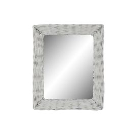 Espejo de pared DKD Home Decor Blanco Cottage Trenzado 53,5 x 4 x 62,5 cm Precio: 48.50000045. SKU: S3029745