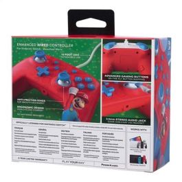 Power A Mando con Cable NSGP0001-01 para Nintendo Switch, Mario Woo-hoo! con Botones Programables y Conector para Auriculares, 3m, Compatible con Switch y OLED