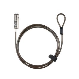 TOOQ Cable de Seguridad Tipo NANO con Combinacion para Portatiles 1.5 metros, Gris Oscuro Precio: 12.50000059. SKU: B1FV7G9G2G