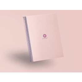 Antartik Cuaderno Espiral A4 Micro Dots Tapa Forrada 80 Hojas 90gr Rayado Puntos Rosa