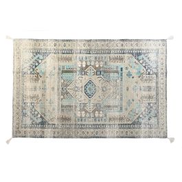 DKD Home Decor Alfombra Árabe Colección Casablanca de Poliéster Hecha a Mano con Flecos Azul Beige 900 gsm 180x120 cm Precio: 38.9899994. SKU: S3041534