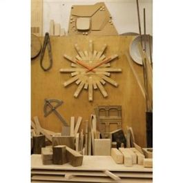 Alessi MDL05 Reloj de Pared en Madera de Bambú con Números Romanos - Diseño de Michele De Lucchi Alessi MDL05 Reloj de Pared en Madera de Bambú con Números Romanos - Diseño de Michele De Lucchi