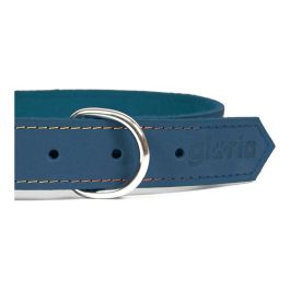 Gloria Collar 45 cm X 18 mm Azul Piel Nobuck
