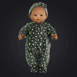 Corolle Pijama Infantil con Estrellas Fosforescentes que Brilla en la Oscuridad - Fácil de Poner - 36 cm