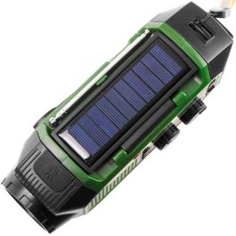 Camry Radio de Emergencia CR1919 Solar/Dinamo/USB 4000 mAh, Linterna LED 3W, Power Bank, Verde