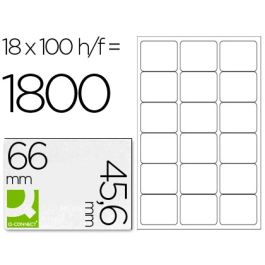 Q-connect Etiqueta Adhesiva KF01583 Tamaño 66x46,6 mm para Fotocopiadora Láser Ink-Jet, Caja 100 Hojas DIN A4 Precio: 8.68999978. SKU: B1EQ6Q39C8