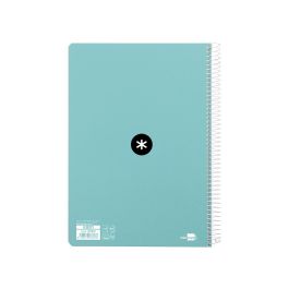 Cuaderno Espiral Antartik A4 Micro Tapa Dura 80H 100 gr Cuadro 5 mm Sin Bandas 4 Taladros Color Menta