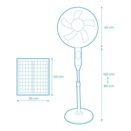 Ventilador de pie solar 25w edm