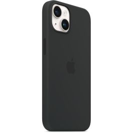 Apple MW5R3ZM/A Funda Silicone MagSafe para iPhone 14 - Protección Caídas y Rayones, Material Microfibra/Silicona, Color Midnight Negro