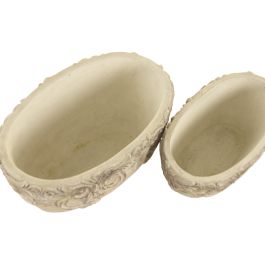 DKD Home Decor Centro Mesa Shabby Blanco Rozado 14 x 11 x 22 cm Set de 2