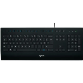 Logitech Teclado K280E Cableado con Reposamuñecas, Diseño a Prueba de Salpicaduras, Teclas Silenciosas USB Precio: 44.5000006. SKU: S7134095