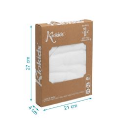 KioKids Toalla de Baño Bebé Bambú Ultra Suave con Capucha Termoclimática Oeko-Tex 76x76 cm Blanca 380 gr