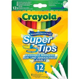 Crayola 7509 12 Rotuladores Super Punta Lavables para Niños