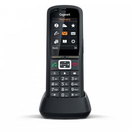 Gigaset R700H Pro Teléfono DECT Inalámbrico Profesional, Resistente Polvo/Golpes/Agua, 13h Conversación, 500 Contactos, Negro