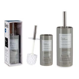 Escobilla de Baño Cerámica Natural Berilo 9.6x32x9.6 cm - Blanco, Gris, Plata (12 Unidades) Precio: 77.50000027. SKU: S3609885