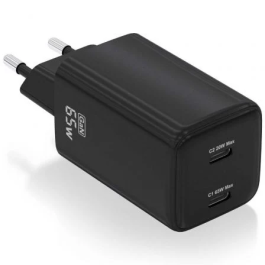 AISENS - CARGADOR GaN 65W, 2xUSB-C PD3.0 QC4.0, NEGRO Precio: 12.50000059. SKU: B1DPMTGLEL
