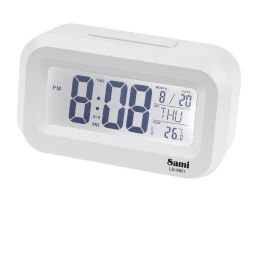 SAMI Despertador LCD Mini con Luz LED, Termómetro y 9 Melodías, Blanco Precio: 5.50000055. SKU: B1BBJ5LR4P