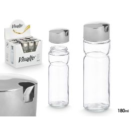 Vivalto Aceitera de Vidrio con Tapón de Metal 180 ml Transparente y Plata 4.6 x 15.7 x 4.6 cm (Set de 24) Precio: 22.49999961. SKU: S3606119