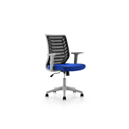 Rocada Silla de Oficina con Brazos Regulables, Estructura Gris, Respaldo Malla Azul y Asiento Tela Ignífuga Precio: 150.58999945. SKU: B12RBYXEZH