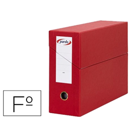 Pardo Caja de transferencia horizontal folio forrado extra doble lomo 80 mm estuche interior con tarjetero roja 390 x 270 x 115 mm Precio: 25.7900005. SKU: B1G2B89Q94