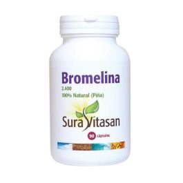 SURA VITASAN Bromelina 500 mg, Enzima Digestiva de Piña con 2.400 GDU/g, 90 Cápsulas Vegetales Precio: 42.6900001. SKU: B17HWT3SWE