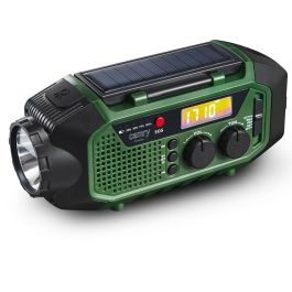 Camry Radio de Emergencia CR1919 Solar/Dinamo/USB 4000 mAh, Linterna LED 3W, Power Bank, Verde