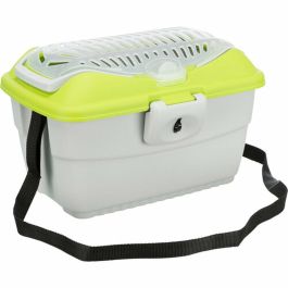 Trixie Caja de transporte Mini-Capri de plástico para roedores, 40x22x30 cm, gris/azul, con ventilación y asas