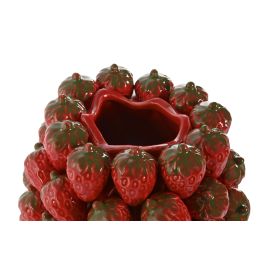 Jarron Tropical DKD Home Decor Rojo Verde 24 x 28.5 x 24 cm (4 Unidades)