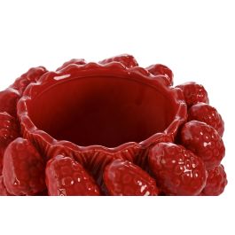 Jarron Tropical DKD Home Decor Rojo 22.5 x 16 x 22.5 cm