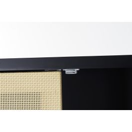DKD Home Decor Armario de Ratan y Madera de Abeto Balines Negro Natural, con 2 Puertas, 1 Cajón y 1 Estante, 80x38x160 cm DKD Home Decor Armario de Ratan y Madera de Abeto Balines Negro Natural, con 2 Puertas, 1 Cajón y 1 Estante, 80x38x160 cm