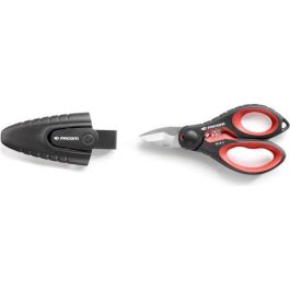 Facom Tijeras de Electricista Profesional con Cortacables 50mm², Pelacables 1.5-4mm y Engarce, Acero Resistente y Funda