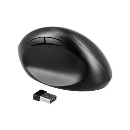 Raton Q-Connect Optico Inalambrico Ergonomico Vertical Dpi 800-1200-1600 Pila Aa Negro