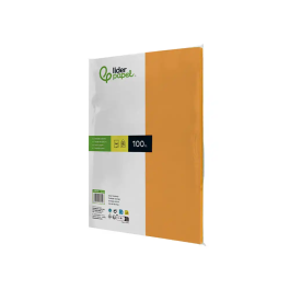 Liderpapel Papel Color A4 80gr Naranja Paquete de 100 Hojas