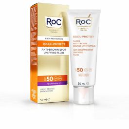 Roc Protector Solar Facial Anti-Manchas SPF50 Fluido 50 ml. Alta Protección UVA/UVB, Rápida Absorción, Sin Residuos Blancos. Roc Protector Solar Facial Anti-Manchas SPF50 Fluido 50 ml. Alta Protección UVA/UVB, Rápida Absorción, Sin Residuos Blancos. Precio: 13.50000025. SKU: S05101960