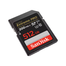 SanDisk SDSDXXD-512G-GN4IN Tarjeta SDXC Extreme PRO de 512 GB, Clase 10, V30, U3, Lectura 200 MB/s, Escritura 140 MB/s