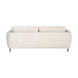 Sofá 3 Plazas Crema Tejido-Metal 229 X 92 X 88 cm