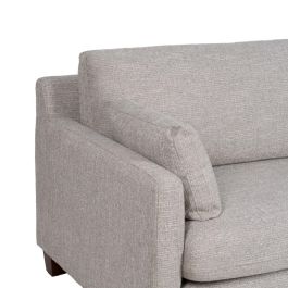 Sofá 3 Plazas Gris Tejido-Madera 221 X 90 X 87 cm