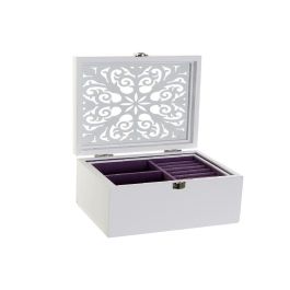 DKD Home Decor Joyero Romántico Blanco y Lila de MDF y Cristal para Decoración, Colección Melocoton in Love, 16x10x22 cm, Set de 2 Unidades Precio: 42.89000001. SKU: B15ZYSY3F8