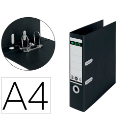 Leitz Archivador de Palanca Recycled DIN A4, Lomo 80 mm, Capacidad 180 Hojas, Cartón Reciclado, Negro Precio: 8.49999953. SKU: B1BKY2ZP2J