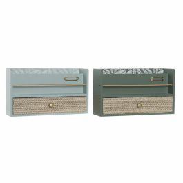 Organizador Tropical DKD Home Decor Verde Menta Verde Oscuro 9 x 17 x 30 cm (2 Unidades) Precio: 22.99615164. SKU: S3015214
