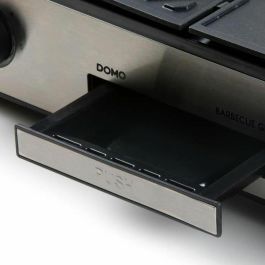 Domo DO9259G Barbacoa de sobremesa con 2 zonas de cocción y termostato regulable - 2400 W