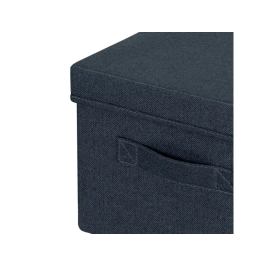 Leitz Caja de Almacenamiento Plegable con Tapa, Tela Gris Terciopelo, Tamaño M, 285x203x380 mm